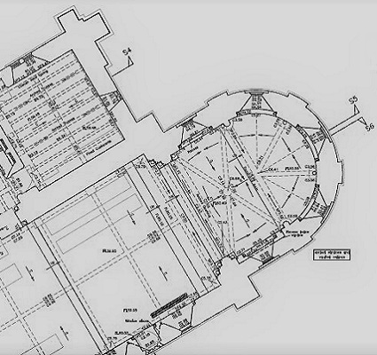 Example floor plan in CAD