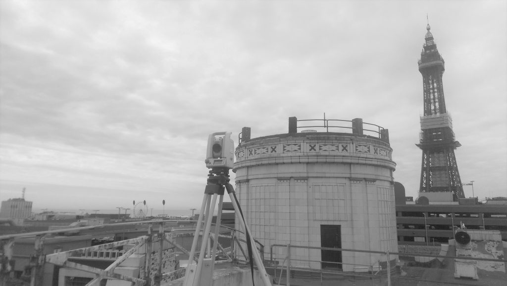Rooftop building survey at Blackpool Winter Gardens