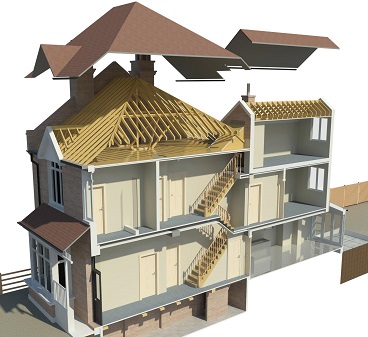 3D Revit model of a house