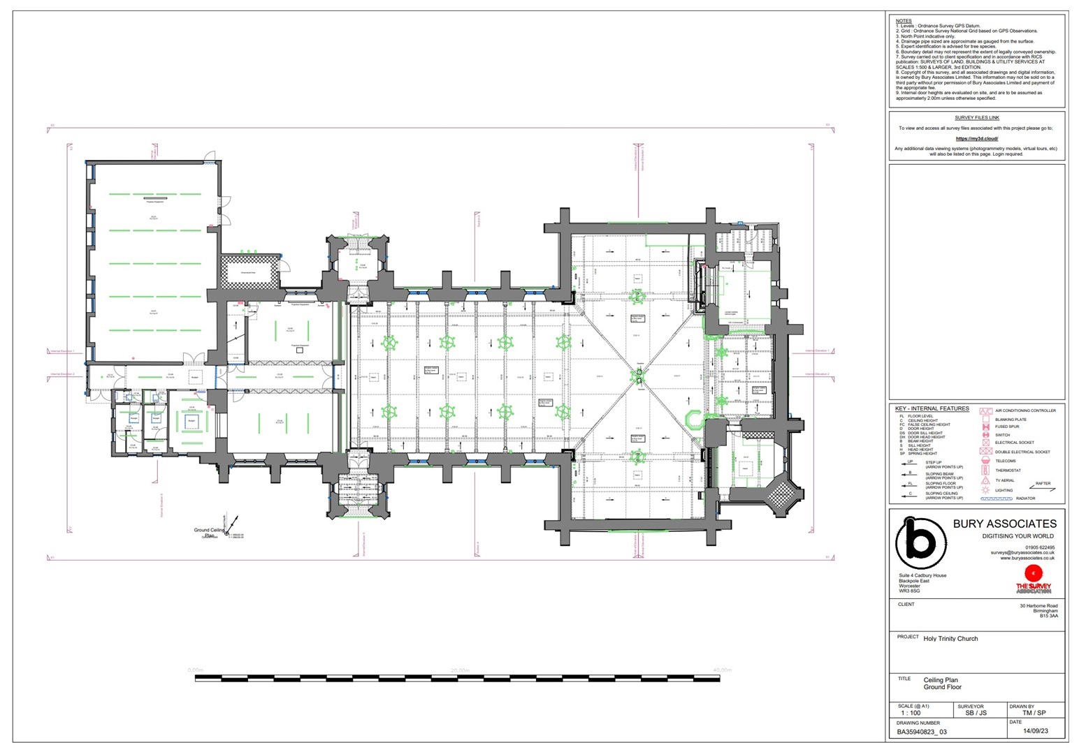 Measured Survey Reflected Ceiling Plan