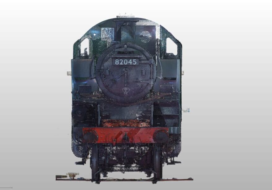 Point Cloud of the 8205 Steam Train front view